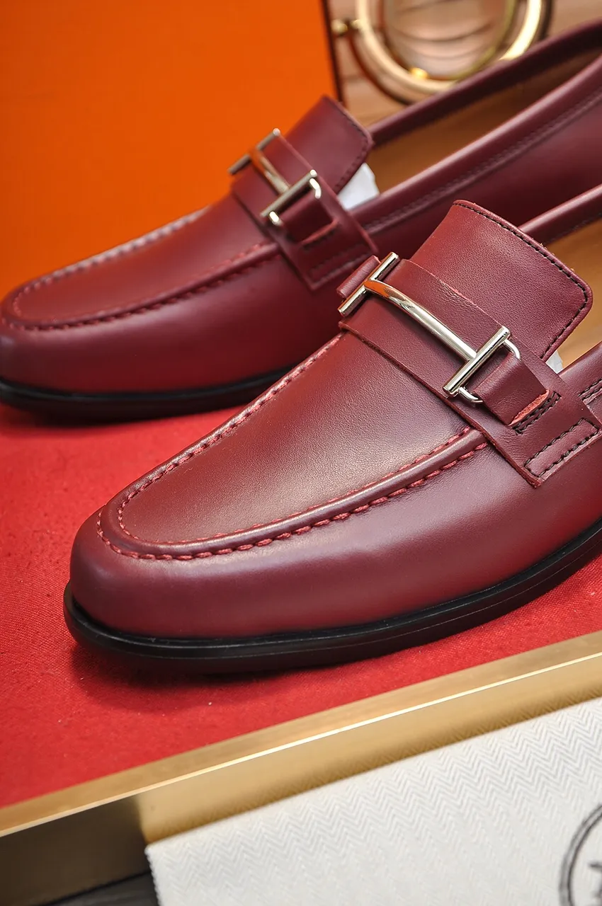 Men's shoes💰460💶[HERMES] (sheepskin lining)🍀Italian top luxury🍀He does not pursue novel styles and gorgeous colors, but attracts the favor of successful men with his flawless, elegant and classic style. Formal leather shoes This very comfortable, simple and stable style allows you to easily match any style! The pattern is absolutely 1:1 refined from the original case, and we strive for excellence in materials, imported cowhide + sheepskin lining💪💪💪extraordinary texture👍! .Black Brown Size: 38-45 (45 customized)